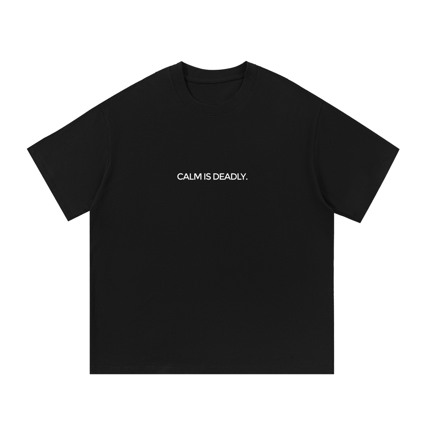 Calm.Is.Deadly Portrait Essential Cotton T-Shirt