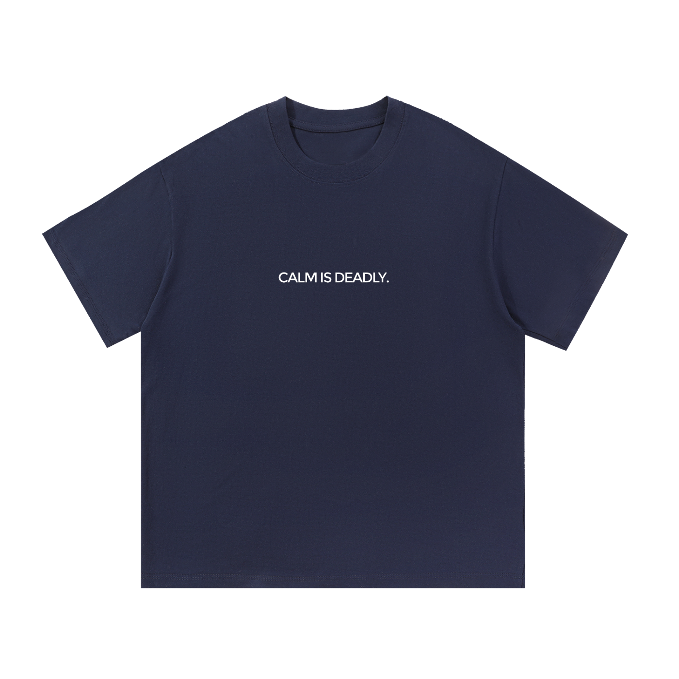 Calm.Is.Deadly Portrait Essential Cotton T-Shirt