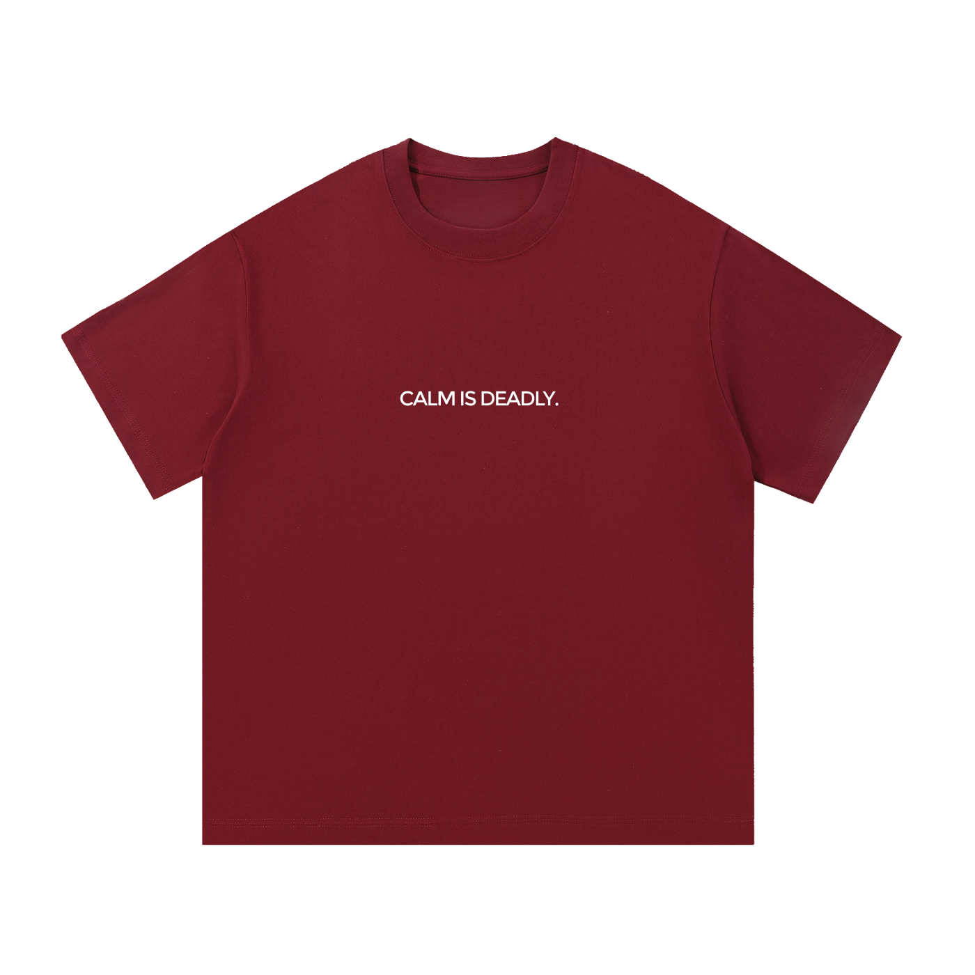 Calm.Is.Deadly Portrait Essential Cotton T-Shirt