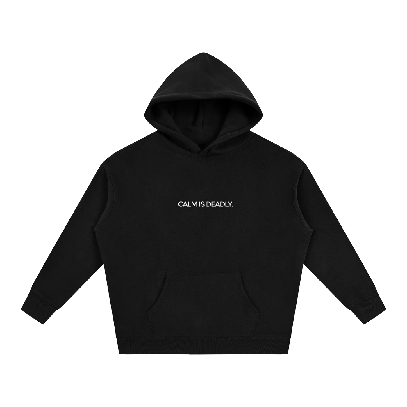 Calm.Is.Deadly Portrait Oversize Fleeced Hoodie