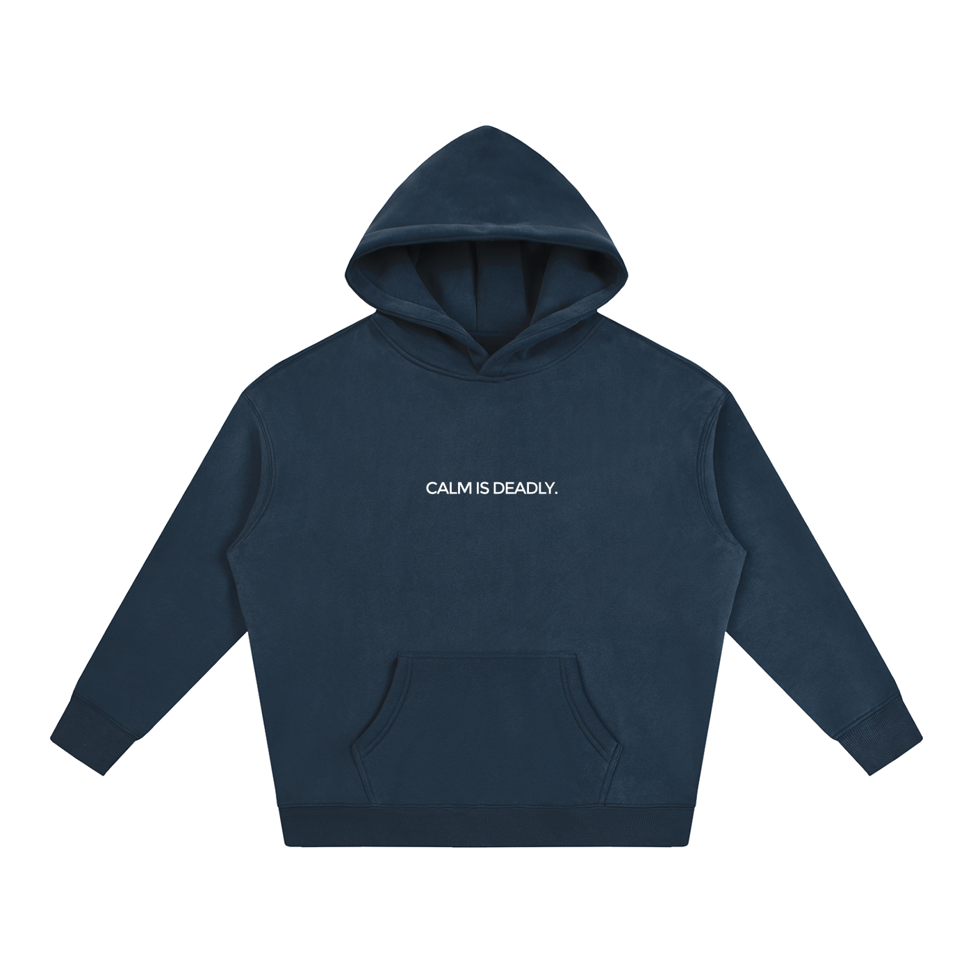 Calm.Is.Deadly Portrait Oversize Fleeced Hoodie